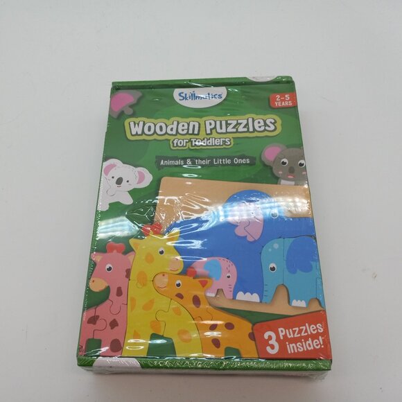 Skillmatics Wooden Puzzles For Toddlers: Animals And Their Little Ones - Picture 1 of 2
